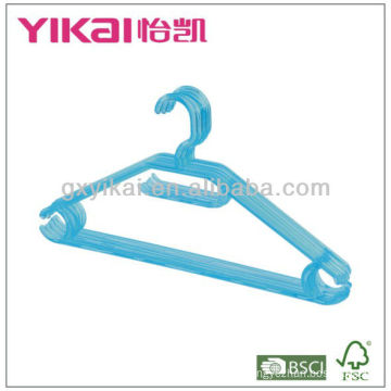 hot selling crystal PS plastic hanger with racks for tie and nothes for strap